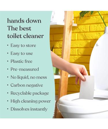 Toilet Bowl Cleaner Strips - 60 Cleans | Plastic-Free Dye-Free & Lemon Essential Oil | Eco-Friendly Cleaning Solution - Buy Online on SooperMarket.com