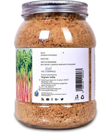 Orgrain India Organic Jaggery Powder 21.16 Oz | Hand Crushed Gur Powder | Organically Grown | No Preservatives Added | No Artificial Flavors - Buy Online on SooperMarket.com