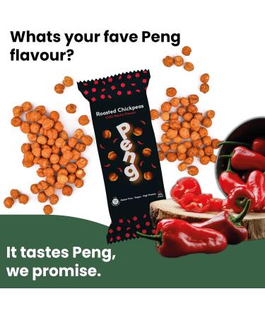Peng Roasted Chickpeas Snack (6 x 30g) - High Protein Chilli Nacho Flavor - Buy Online on SooperMarket.com