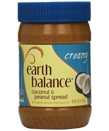 Earth Balance Coconut Peanut Butter Creamy 1 Pound (Pack of 2)