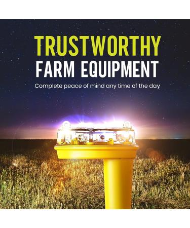 FOXLIGHTS Solar Night Predator Deterrent - LED Predator Control Light for Farms & Ranches - Protect Flocks & Crops! 360 Degree Flashing, Alarms Wildlife - Trusted by Professional Farmers - Buy Online on SooperMarket.com