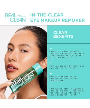 Real Techniques In-The-Clear Eye Makeup Remover - Gentle Vegan Cruelty-Free with Hyaluronic Acid & Vitamin C - 4 fl. oz - Buy Online on SooperMarket.com