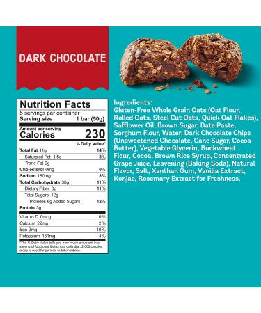Enjoy Life Dark Chocolate Soft Baked Ovals Breakfast Bars - Vegan, Gluten Free, Dairy Free, Nut Free, Soy Free, Non GMO - 6 Boxes Bulk Granola Bars - Buy Online on SooperMarket.com