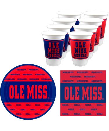 Westrick Mississippi Rebels (Ole Miss) Party Supplies - Serves 16 (48 pieces)