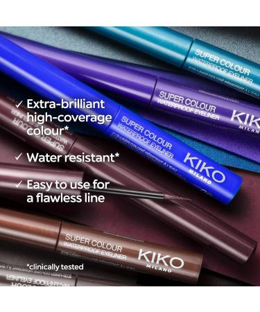 KIKO Milano Super Colour Waterproof Eyeliner 03 | Ultra-Coverage Light Copper Liquid Eyeliner for Long-Lasting Color | Shop Internationally - Buy Online on SooperMarket.com