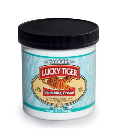 Lucky Tiger Vanishing Cream Menthol Mint 12 oz (Pack of 8)