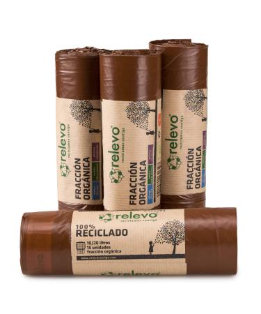 Relevo 60 pieces garbage bags 20 L - 100% recycled garbage bags C - 20 L