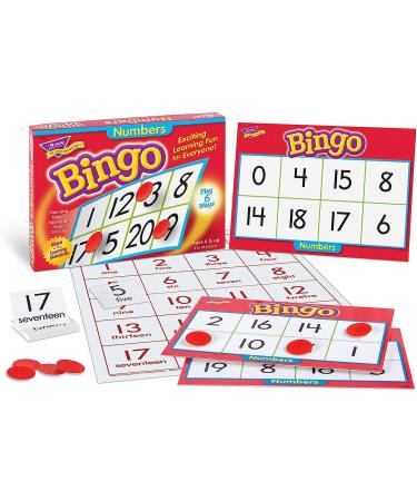 TREND Numbers Bingo Game: 6 Ways to Play | For Classroom & Home | Ages 4+ | 2-36 Players - Buy Online on SooperMarket.com