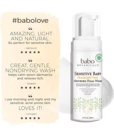 Babo Botanicals Unscented Baby Foam Wash 9 Fl Oz | Organic Calendula & Oat Protein - Buy Online on SooperMarket.com