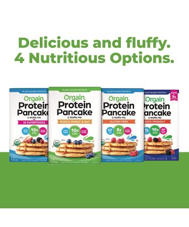 Orgain Gluten Free Protein Pancake & Waffle Mix - Organic Rice Flour - 8g Plant Based Protein - Dairy & Soy Free - Non-GMO - 15 Oz - Buy Online on SooperMarket.com