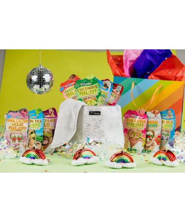 7th Heaven Pamper & Party Skincare Set - 10 Face Masks + Silver Makeup Bag & Cleansing Cloth - Buy Online on SooperMarket.com
