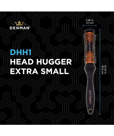 Denman X-Small Thermo Ceramic Hourglass Hot Curl Brush - Hair Curling Brush for Defined Curls & Volume - Orange/Black (DHH1) - Buy Online on SooperMarket.com