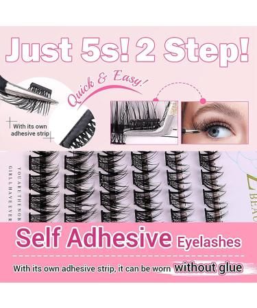 Shop Individual False Eyelashes - Self-Adhesive Cluster Glue-Free Natural-Looking - MF10-1 | International Shipping Available - Buy Online on SooperMarket.com
