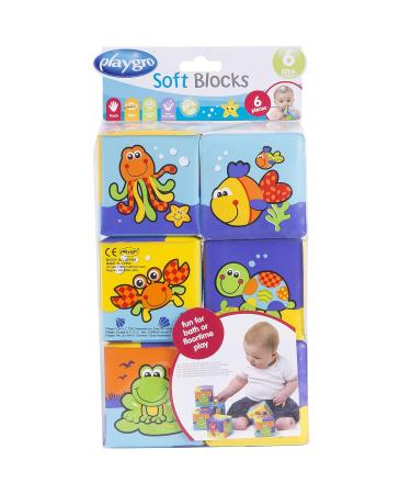 Playgro 181170 Bath Play Cube Set - 6 Colorful Animal Motifs for Infants 6 Months+ 7x7cm Fun Bath Toys - Buy Online on SooperMarket.com
