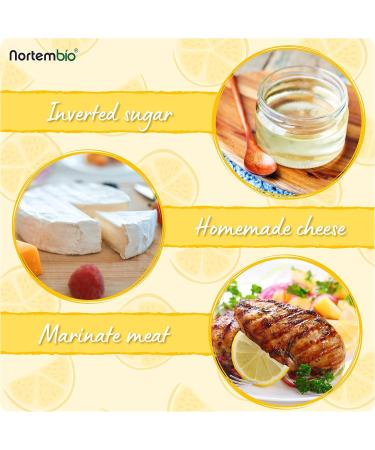 Nortembio Citric Acid Powder 1 kg - 100% Pure & Ecological for Cooking & Baking + Free Recipe eBook - Buy Online on SooperMarket.com