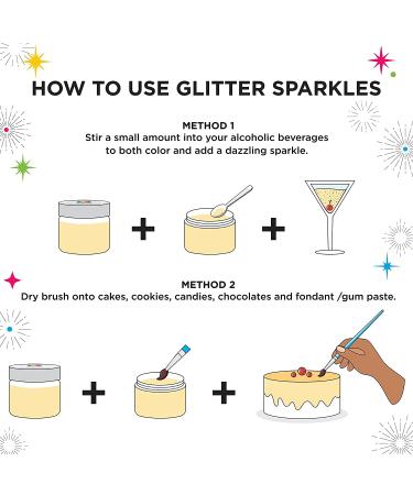 Blacksherbet Gold Edible Glitter 5g | KOSHER Certified | for Drinks, Cakes & Desserts - Buy Online on SooperMarket.com