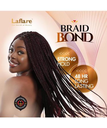 Laflare 1LB Braid Bond Gel - Extreme Hold for Natural & Kids Hair | Vegan & Nourishing | Peach - Bulk Purchase - Buy Online on SooperMarket.com