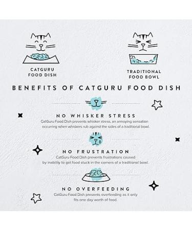 CatGuru Whisker Stress-Free Cat Food Bowl - Non-Slip Shallow Stainless Steel Dish - Buy Online on SooperMarket.com