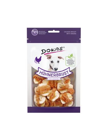 DOKAS Grain-free premium snack with chicken breast for dogs banana 1 x 70g Chicken breast with banana 70 g (1 pack)