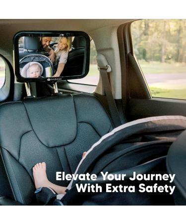 Baby Car Mirror - Safety Back Seat Infant Mirror - Shatterproof Wide View Baby Mirror (Matte Black) - Buy Online on SooperMarket.com