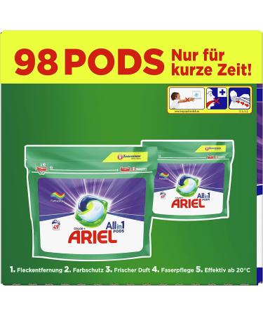 Ariel All-in-1 Pods Color Detergent - 98 Loads | Premium International Shipping & Best Prices - Buy Online on SooperMarket.com