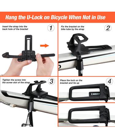 ValueMax 17mm Heavy Duty Bike U-Lock with Mounting Bracket | Anti Theft U-Lock for Bicycles/Motorcycles/Scooters | Black - Buy Online on SooperMarket.com