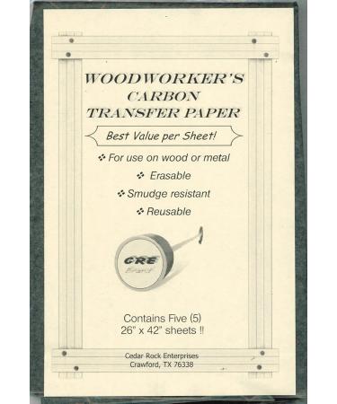 Carbon Transfer Tracing Paper for Woodworking Patterns - 5 Sheets (26 x 42) - Easily Transfer Designs for Precision Crafting - Buy Online on SooperMarket.com