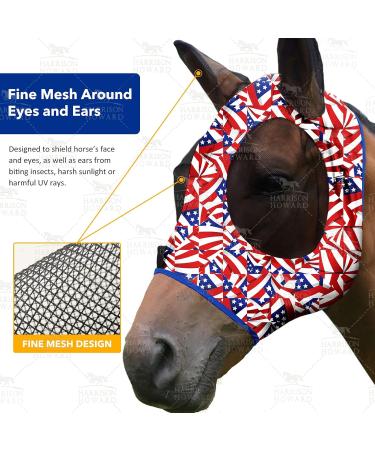Buy Harrison Howard Stretchable UV Protection Fly Mask - Breathable with Mesh Eye Opening & Ear Protection | Medium Size - Buy Online on SooperMarket.com