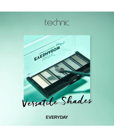Technic Smokey Eyeshadow Palette - 6 Pigmented Matte & Shimmer Shades for Professional Smokey Eye Look - True Grey Silver and Charcoal Shades - Long Lasting Coverage - 7.2g (Pack of 1) - Buy Online on SooperMarket.com
