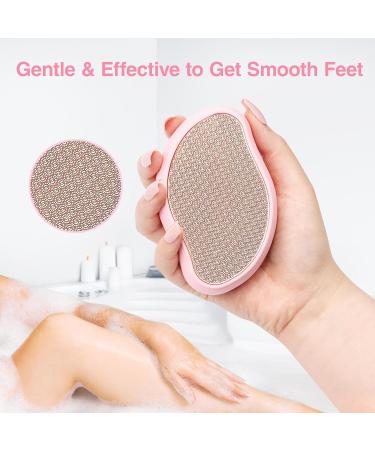 Subay Glass Foot File Callus Remover for Feet Foot Scrubber for Dead Skin Dry Cracked Feet Portable Pedicure Tools for Wet and Dry Feet - Buy Online on SooperMarket.com