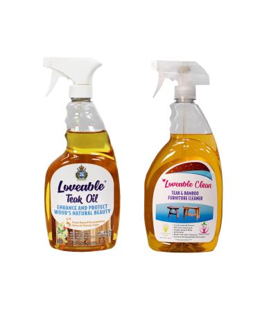 EcoDecors Loveable Teak Oil 24 oz Protective Wood Restorer Teak Sealer 16 oz Teak Oil For Outdoor Furniture Teak Cleaner Teak Stain Teak Oil For Shower Stool