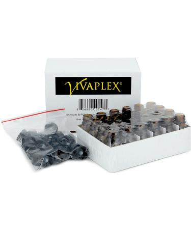 Vivaplex 24 Amber 10ml Glass Bottles with Lids - 1/3 oz Set - Buy Online on SooperMarket.com