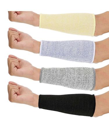 Synpinya 4 Pair Cut & Burn Resistant Sleeves Arm Protection Sleeves Forearm Protectors for Thin Skin & Bruising Multicolor 24x12x4cm