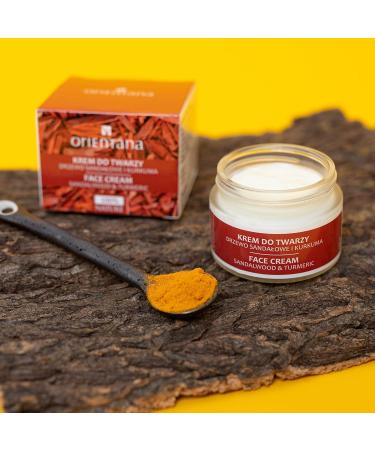 Orientana - Natural Face Cream Sandalwood & Turmeric | Day & Night Vegan Anti Inflammatory Anti Ageing Moisturiser For Women | Soothing Hydrating And Regenerating All Skin Type - 50g - Buy Online on SooperMarket.com