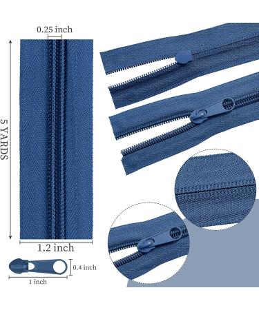 35 Yards/7 Assorted Colors Nylon Coil Zippers with 70 Zipper Sliders - DIY Sewing Craft Supplies - Cold Colors - Buy Online on SooperMarket.com