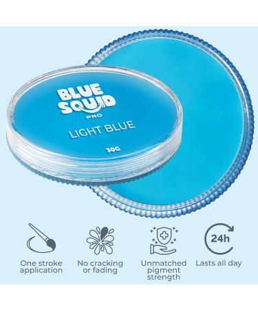 Blue Squid PRO Face Paint - Classic Light Blue (30gm) Water Activated Face & Body Paint for Adults/Kids - Professional Makeup for Halloween/SFX - Buy Online on SooperMarket.com