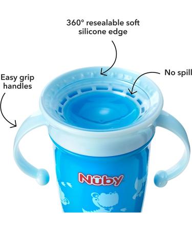 Nuby Sipeez 360 Degree Wonder Mini Cups Assorted colors 2 Count (Pack of 1) Mini Blue/Red - Buy Online on SooperMarket.com