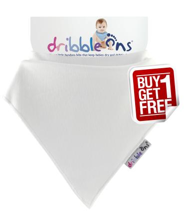 Dribble Ons Bib (0-24 Months) White