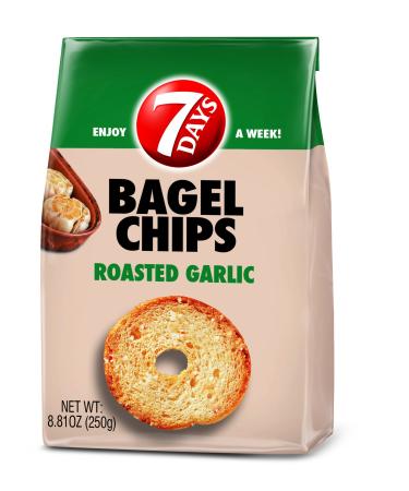 7Days Bagel Chips, Roasted Garlic, 8.81 Ounce Bag