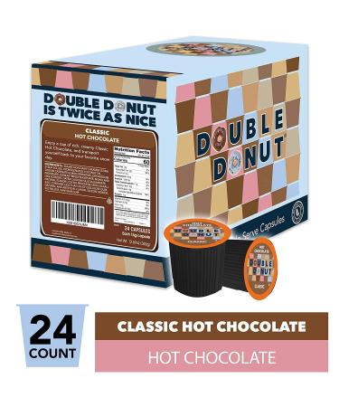 Double Donut Hot Chocolate Pods for Keurig K Cups Brewers - 24 Count Classic Hot Cocoa Pods - Buy Online on SooperMarket.com