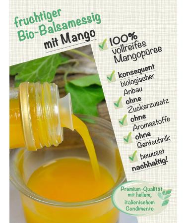 Organic Mango Vinegar - Fruity Balsamic Condiment (5 x 500ml) | Direct & Friendly - International Shipping - Buy Online on SooperMarket.com