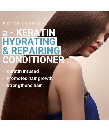 Peter Coppola a-Keratin Shampoo & Conditioner Duo - Hydrating Strengthening and Repairing for Soft Shiny Hair - 10 oz - International Shipping - Buy Online on SooperMarket.com
