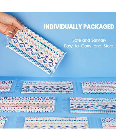 60 PCS Disposable Native American Tribal Symbol Fashion Face Mask - Aztec Navajo Geometric Patterns, 3-Ply, Individually Packed, Skin-Friendly & Breathable - Unisex Adults - Buy Online on SooperMarket.com