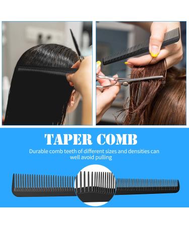6-Piece Carbon Fiber Salon Hairdressing Comb Set - Fine & Wide Tooth, Heat Resistant Tapering Barber Comb for Men and Women - Buy Online on SooperMarket.com
