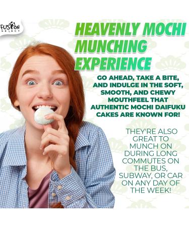 Fusion Select Mochi Daifuku Snacks - Coconut Flavored Japanese Rice Cakes - Sweet Asian Treats for Family - Chewy and Soft Texture - 6 Pieces x 30g Pack - Buy Online on SooperMarket.com
