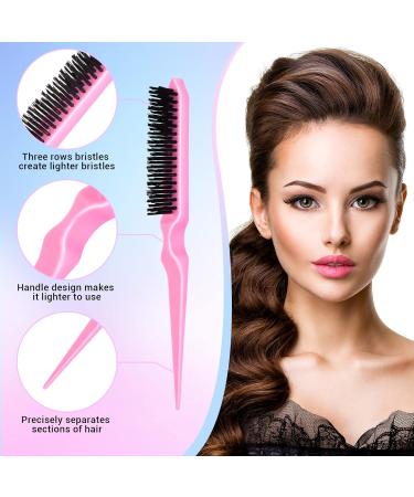8PCS Hair Brush Comb Set - Pink Hair Brushes for Women, Kids, and Babies - Buy Online on SooperMarket.com