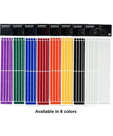 RydeSafe Reflective Decals Multi Stripes Kit Jumbo Black - High Visibility Safety for Cyclists - Buy Online on SooperMarket.com