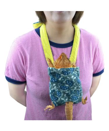 Adjustable Bearded Dragon Sling Chest Carrier Pouch for Reptile to Prevent Them Falling or Slipping from Your Body