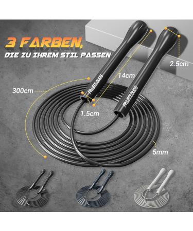 Adjustable PVC Jump Rope for Speed Skipping | 3m Lightweight Fitness Rope for Adults & Kids | Includes Training Poster & Non-Slip Grip - Buy Online on SooperMarket.com