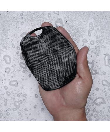 Man Body Scrubber & Hook Set - Silicone Shower Scrubber for Men - Hygienic & Easy to Clean - Invigorating Bristles - Non-Slip Handle - Bathroom Accessory - Buy Online on SooperMarket.com